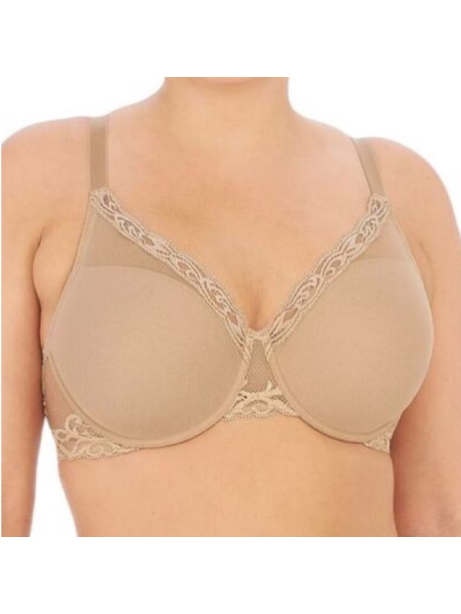 *Nwot Natori Feathers Full Figure Plunge T-Shirt Caf Bra 741299 42ddd
